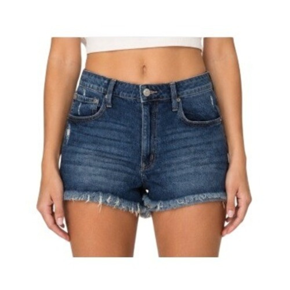 Aero Womens 10 Curvy Vintage High Rise Shorty Denim Shorts NWT